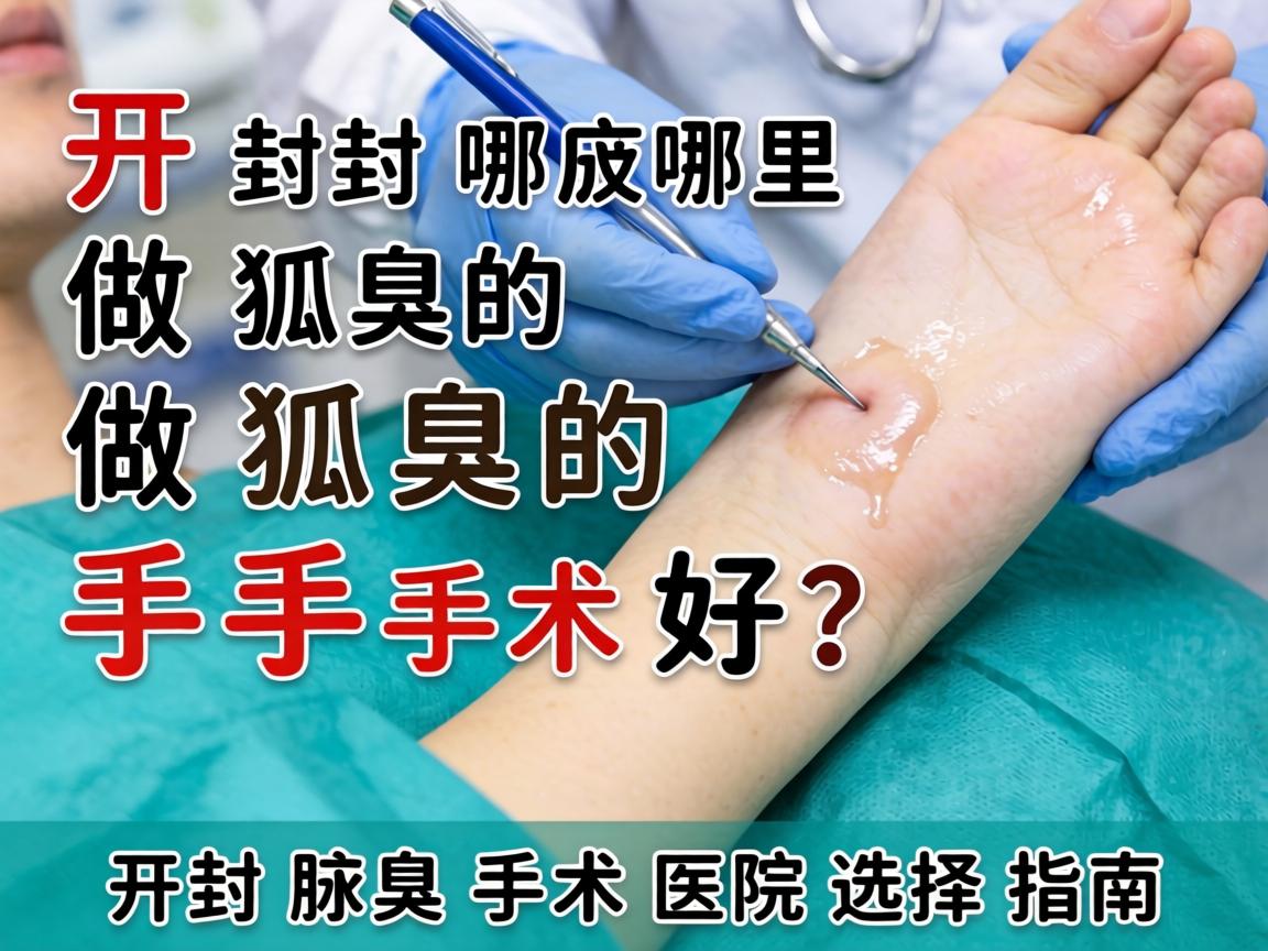 开封哪里做狐臭的手术好？开封腋臭手术医院选择指南