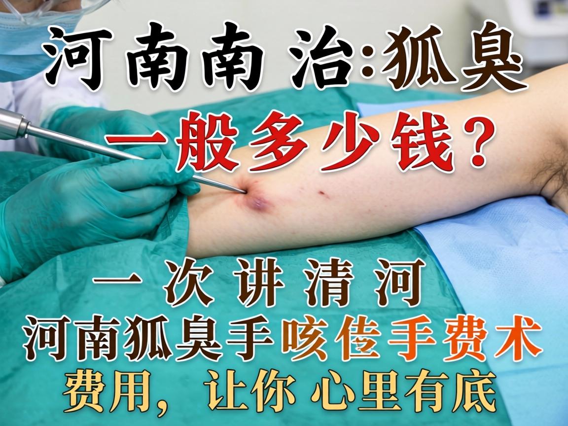 河南治狐臭手术一般多少钱？一次讲清河南狐臭手术费用，让你心里有底