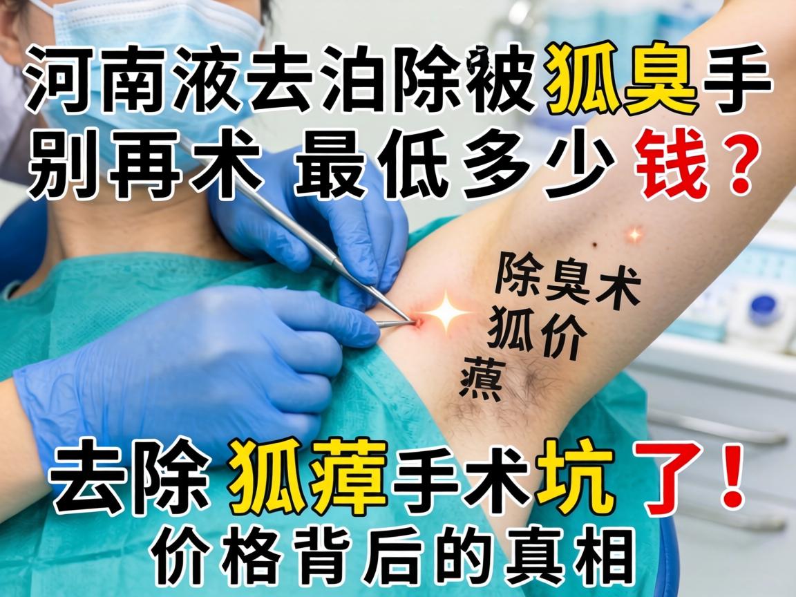 河南去除狐臭手术最低多少钱？别再被低价坑了！去除狐臭手术价格背后的真相