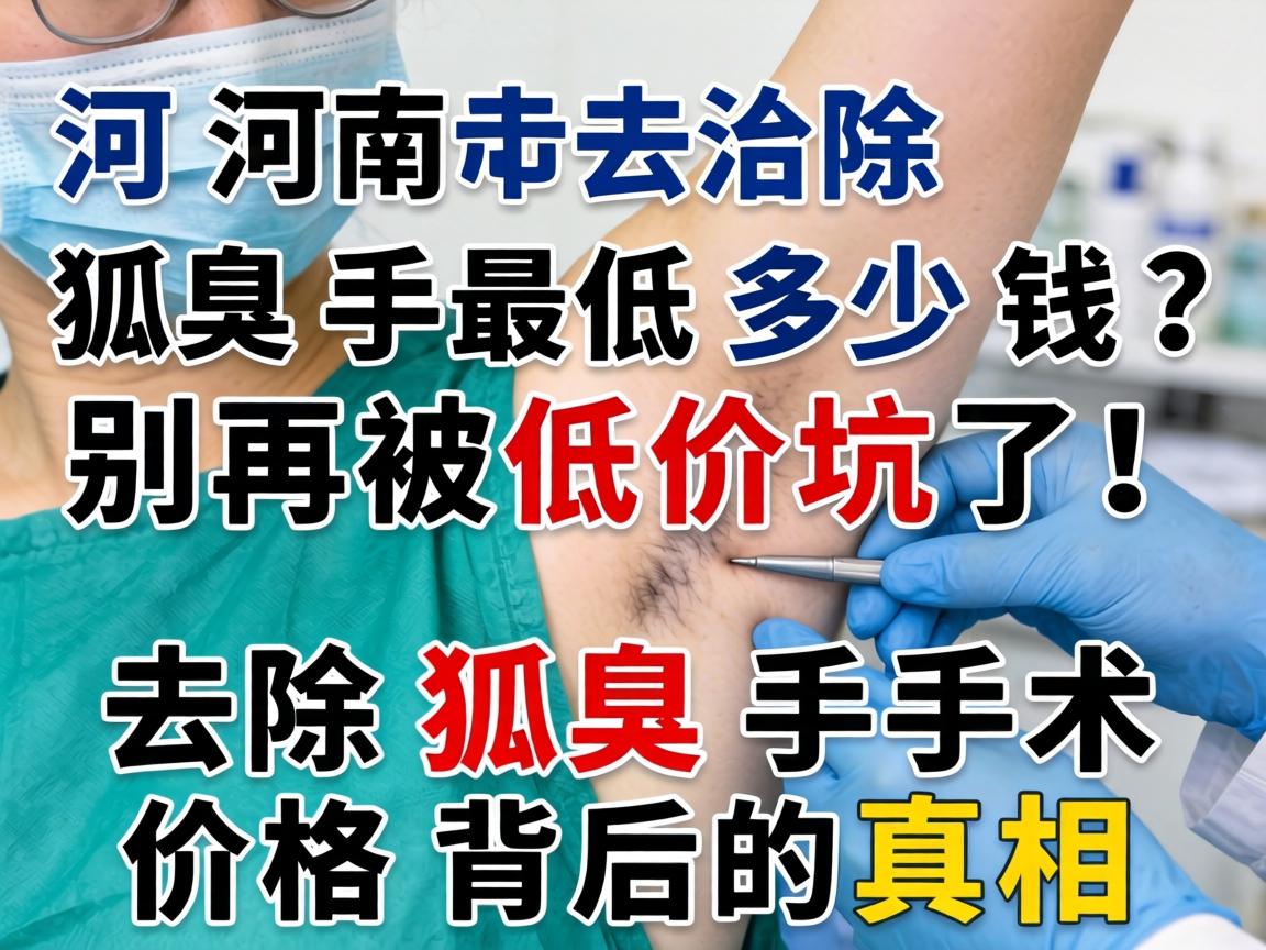 河南去除狐臭手术最低多少钱？别再被低价坑了！去除狐臭手术价格背后的真相