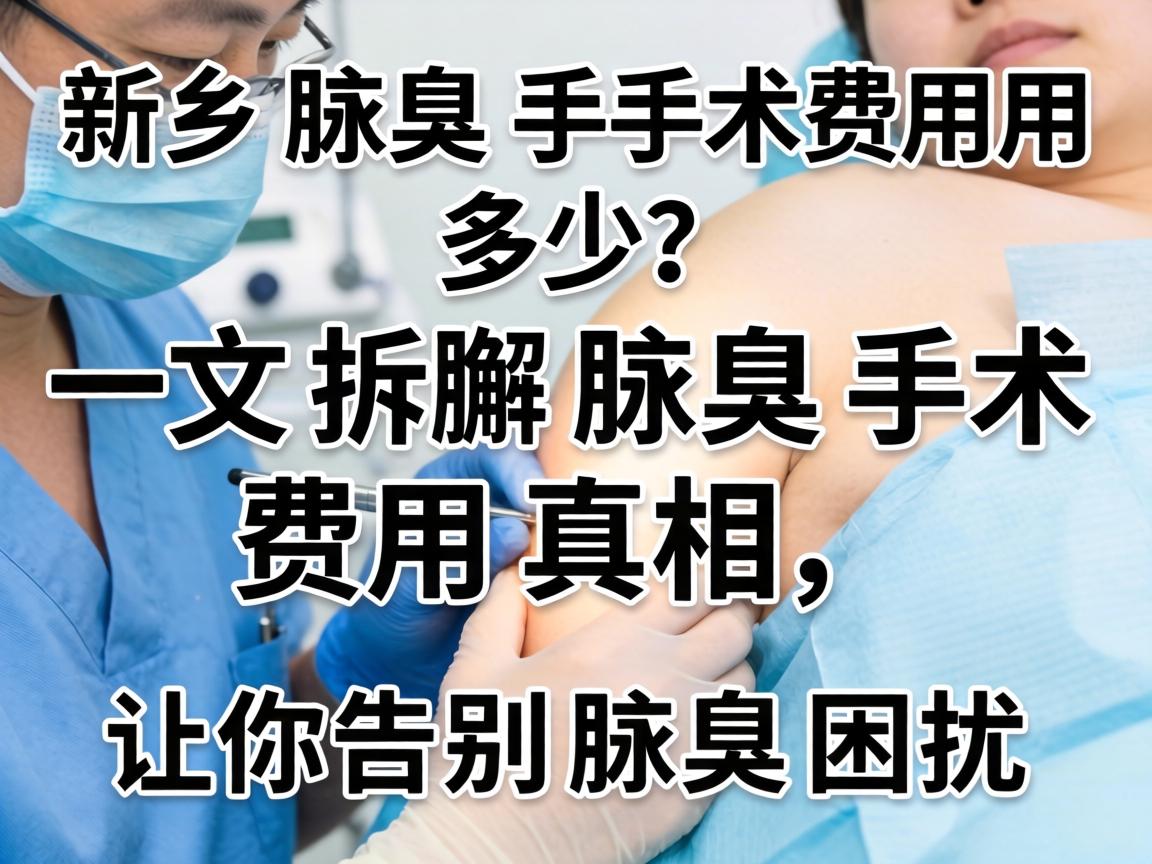 新乡腋臭手术费用多少？一文拆解腋臭手术费用真相，让你告别腋臭困扰