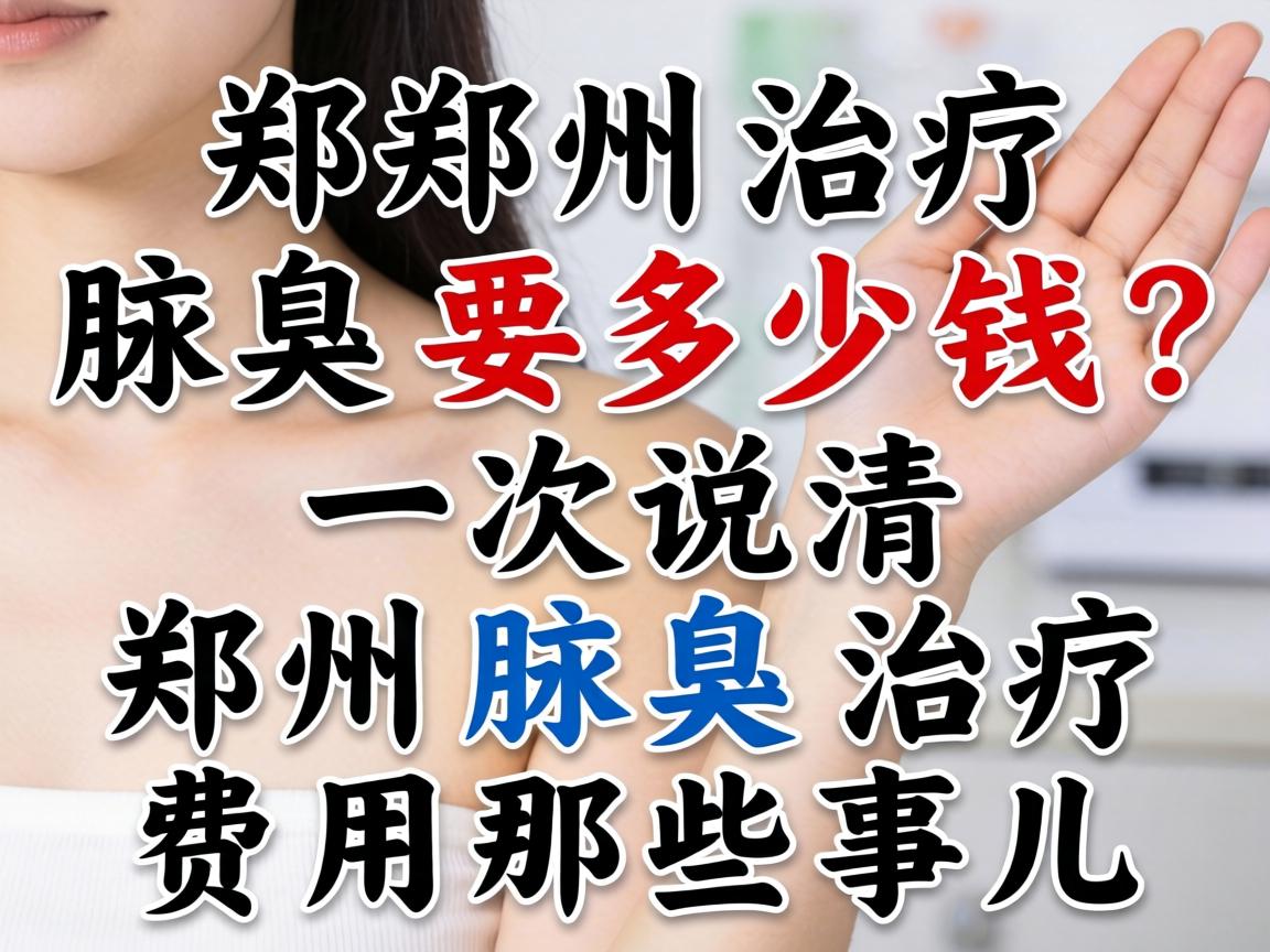 郑州治疗腋臭要多少钱？一次说清郑州腋臭治疗费用那些事儿