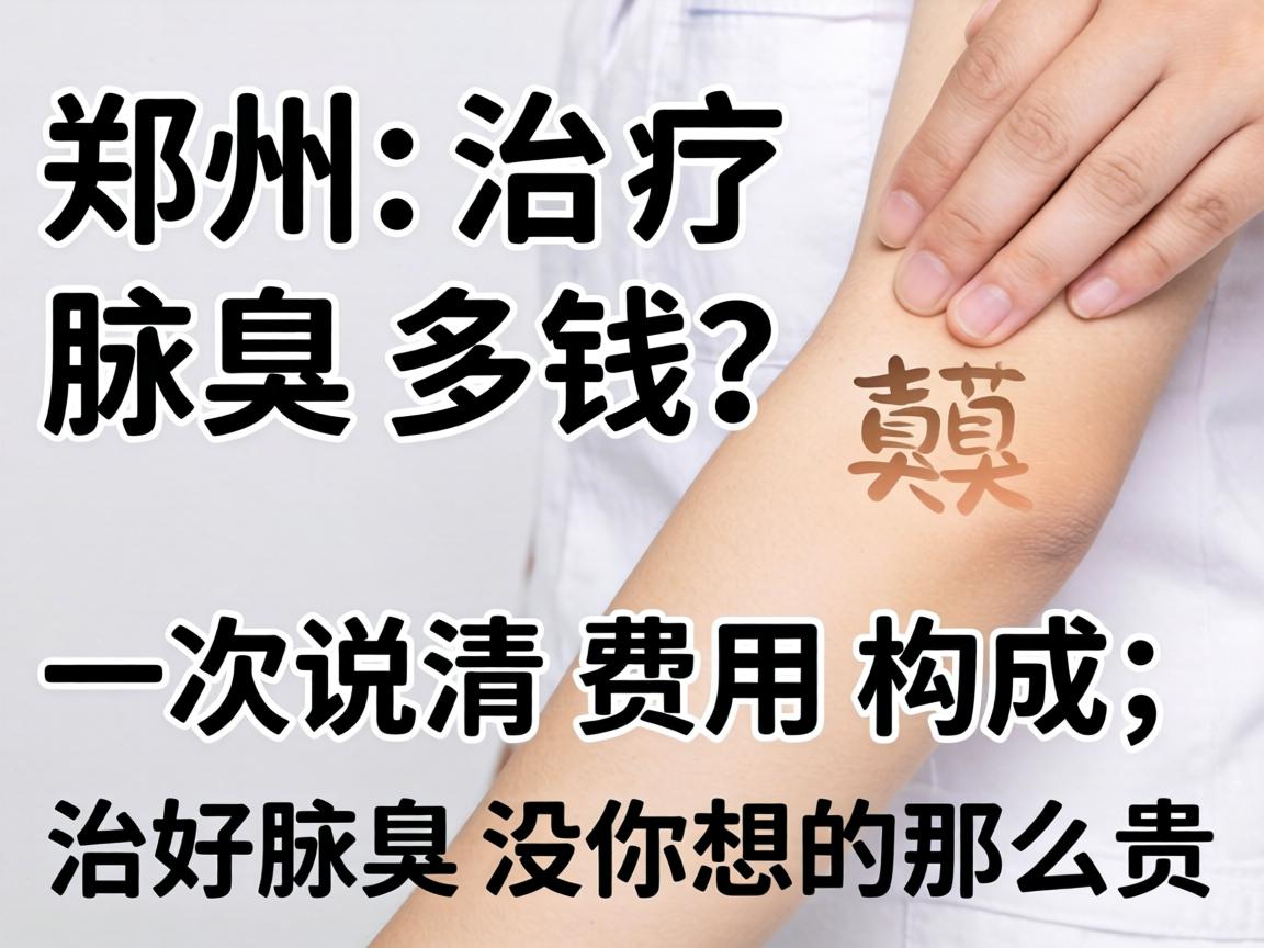 郑州治疗腋臭多钱？一次说清费用构成，治好腋臭没你想的那么贵
