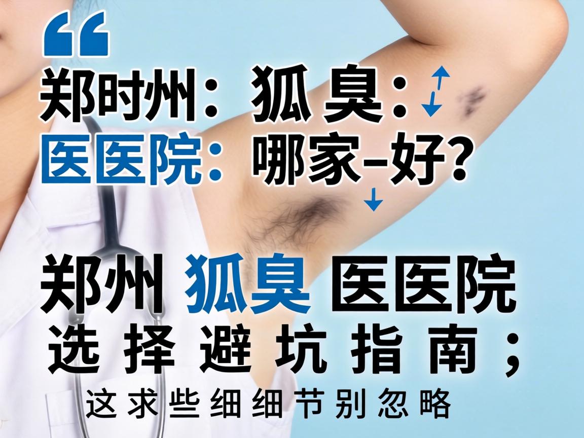 郑州狐臭医院哪家好？郑州狐臭医院选择避坑指南，这些细节别忽略