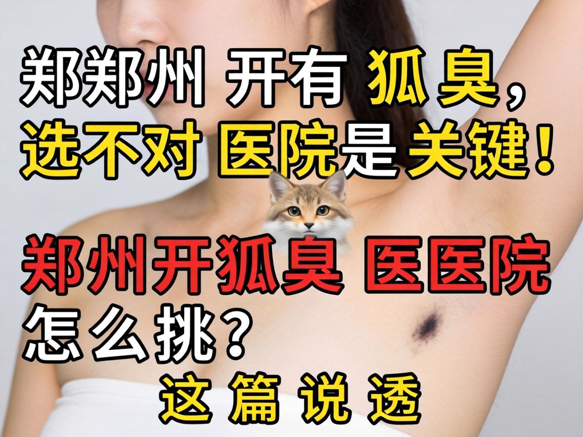 郑州开狐臭，选对医院是关键！郑州开狐臭医院怎么挑？这篇说透