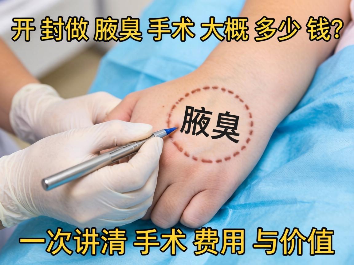开封做腋臭手术大概多少钱？一次讲清手术费用与价值