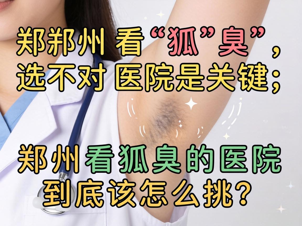 郑州看狐臭，选对医院是关键，郑州看狐臭的医院到底该怎么挑？