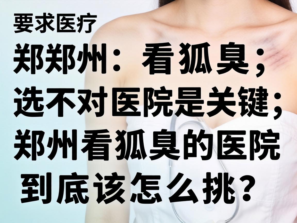郑州看狐臭，选对医院是关键，郑州看狐臭的医院到底该怎么挑？
