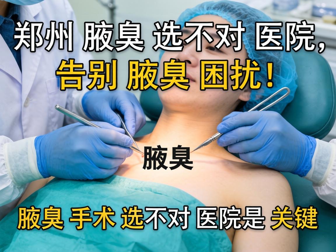 郑州腋臭手术选对医院，告别腋臭困扰！腋臭手术选对医院是关键