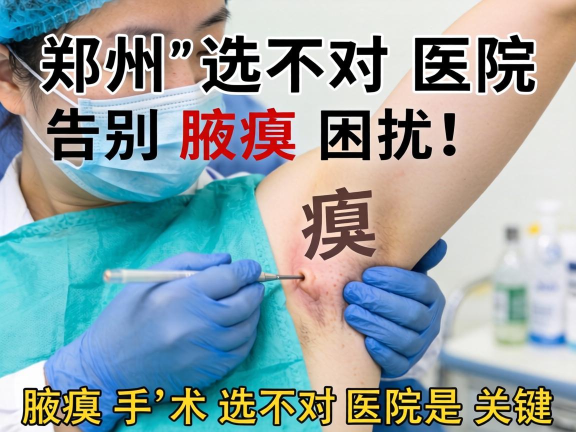 郑州腋臭手术选对医院，告别腋臭困扰！腋臭手术选对医院是关键