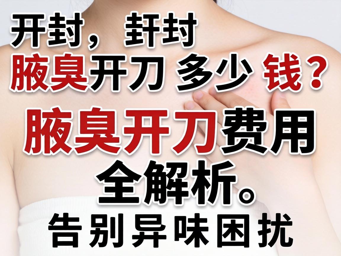 开封腋臭开刀多少钱？腋臭开刀费用全解析，告别异味困扰