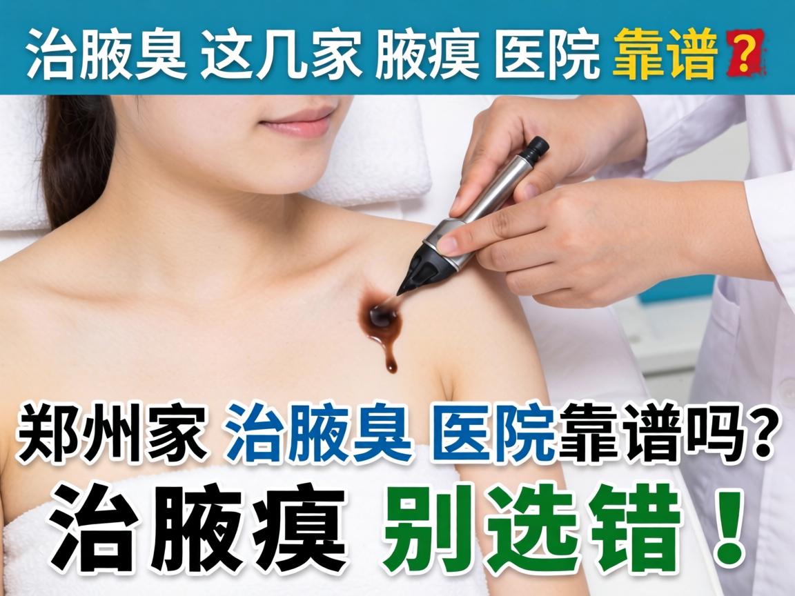 治腋臭，郑州这几家治腋臭医院靠谱吗？治腋臭别选错！