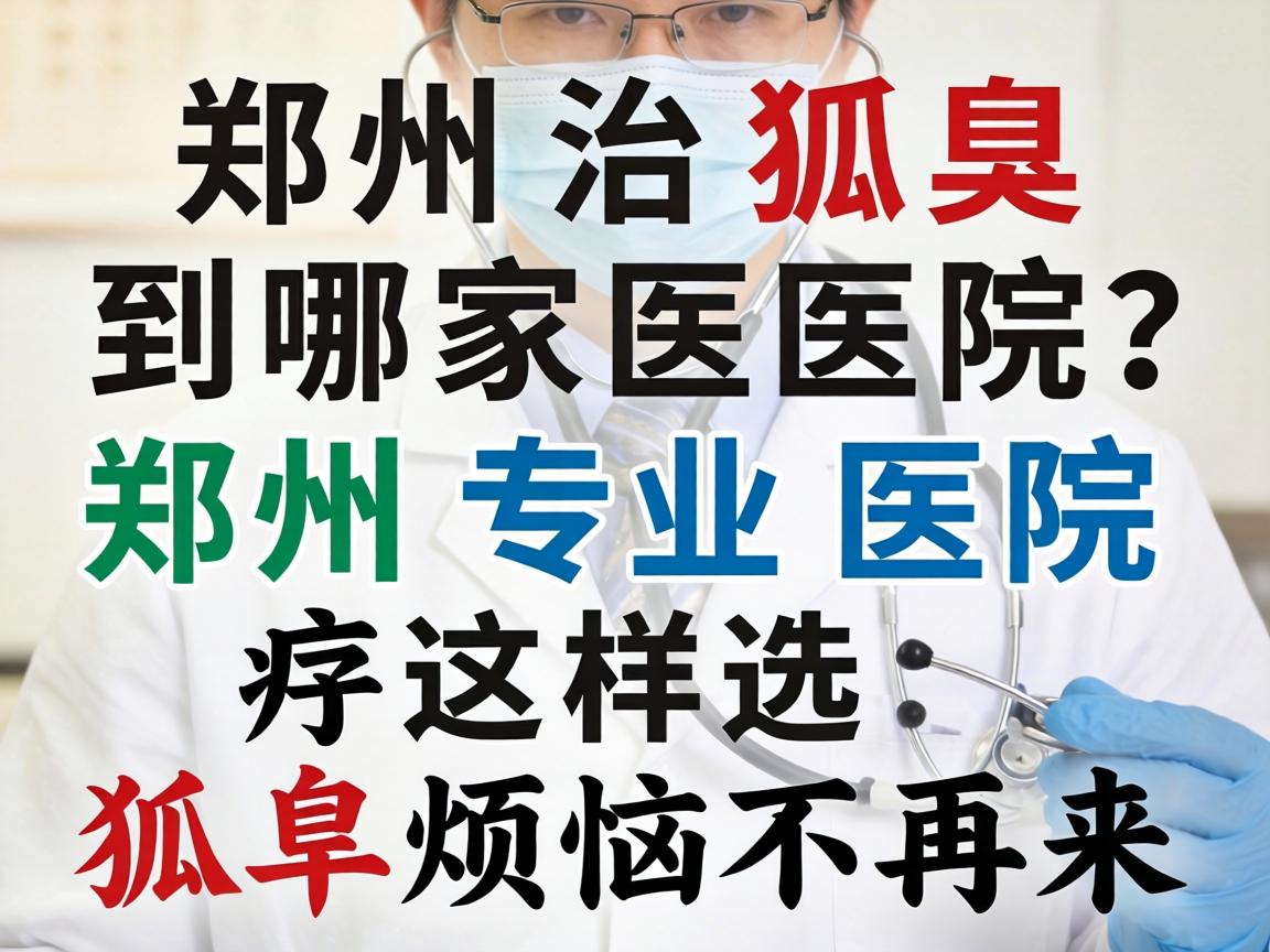 郑州治狐臭到哪家医院？郑州专业医院这样选，狐臭烦恼不再来