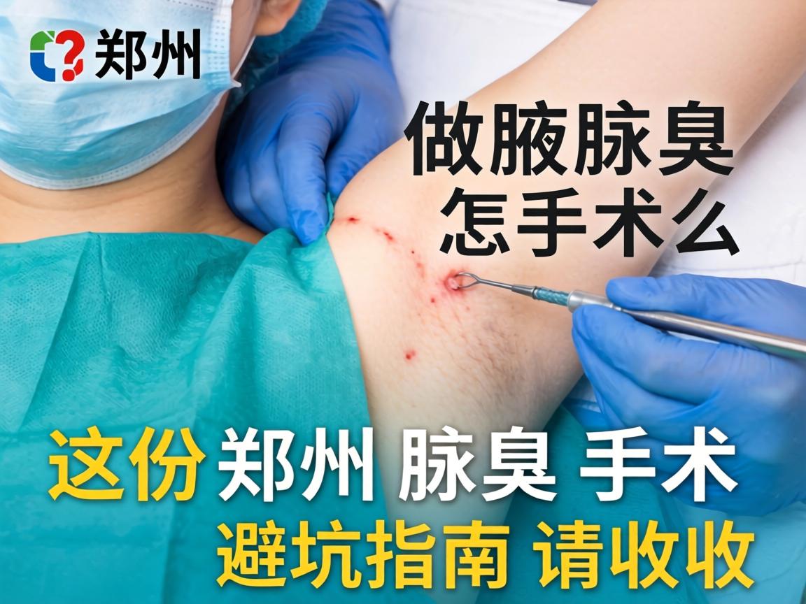 郑州做腋臭手术医院怎么选？这份郑州腋臭手术避坑指南请收好