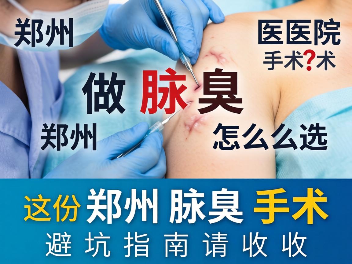 郑州做腋臭手术医院怎么选？这份郑州腋臭手术避坑指南请收好