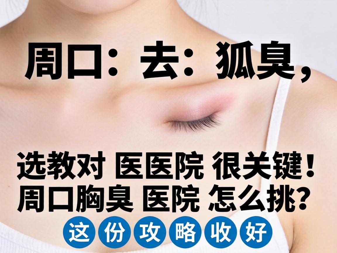 周口去狐臭，选对医院很关键！周口腋臭医院怎么挑？这份攻略收好