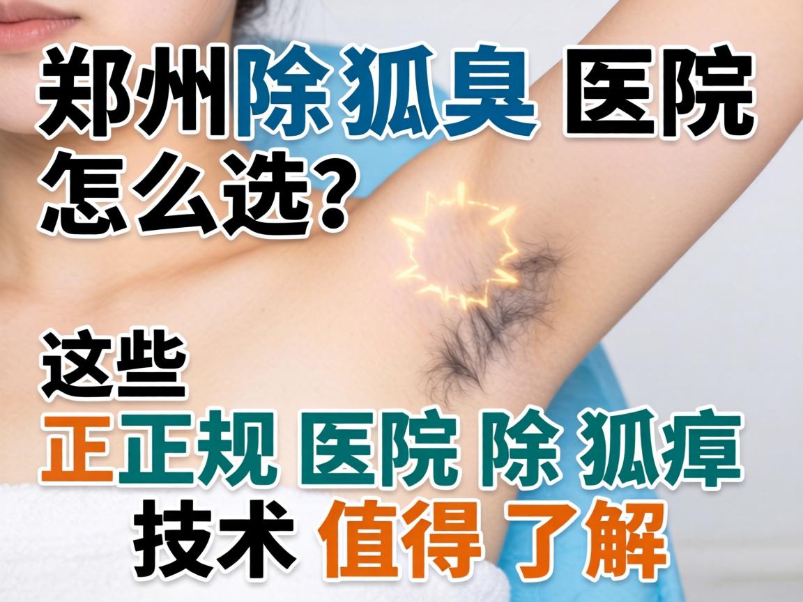 郑州除狐臭医院怎么选？这些正规医院除狐臭技术值得了解