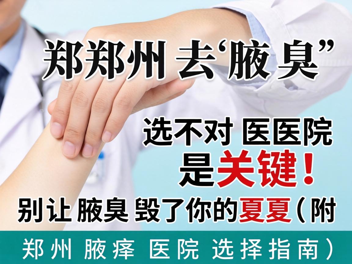 郑州去腋臭，选对医院是关键！别让腋臭毁了你的夏天（附郑州腋臭医院选择指南）