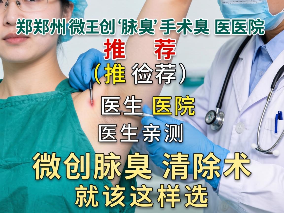 郑州微创腋臭手术医院推荐，医生亲测，微创腋臭清除术就该这样选
