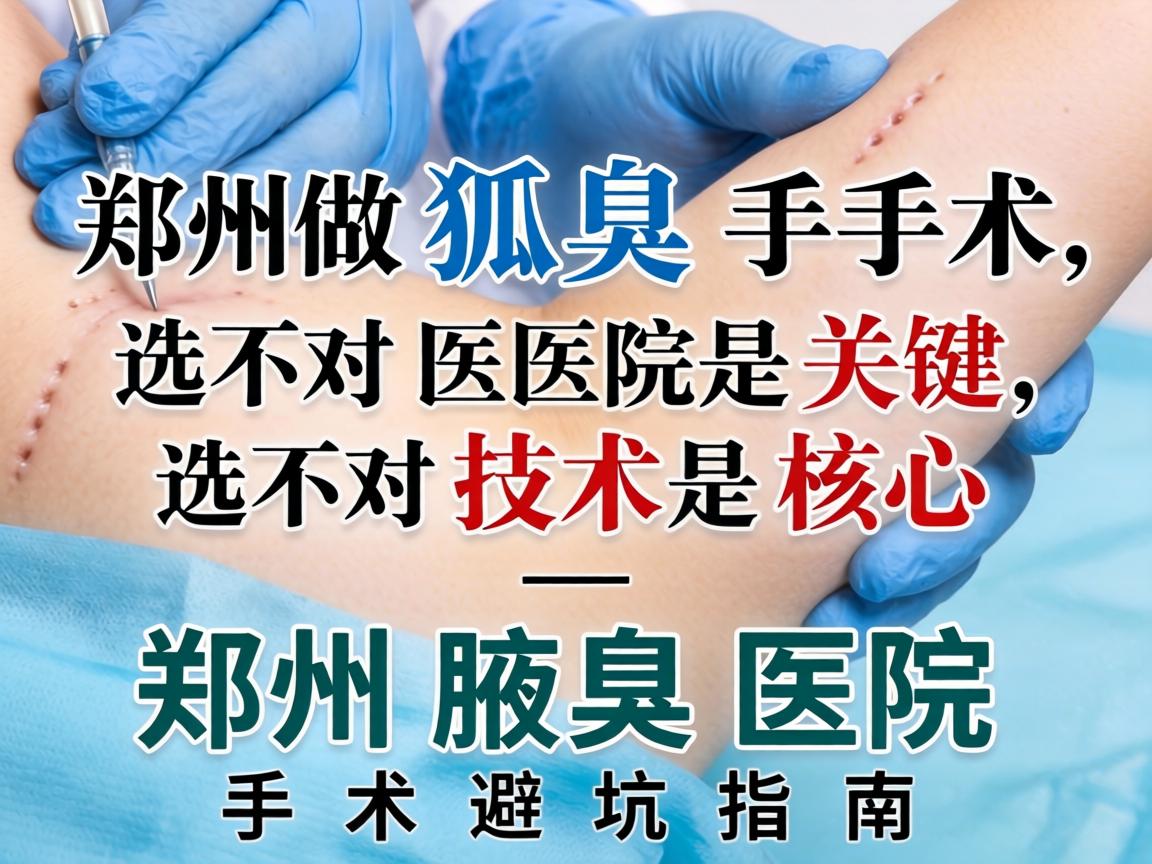 郑州做狐臭手术，选对医院是关键，选对技术是核心—郑州腋臭医院手术避坑指南