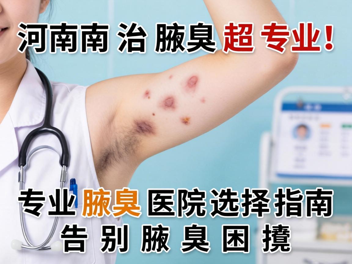 河南治腋臭超专业！专业腋臭医院选择指南，告别腋臭困扰
