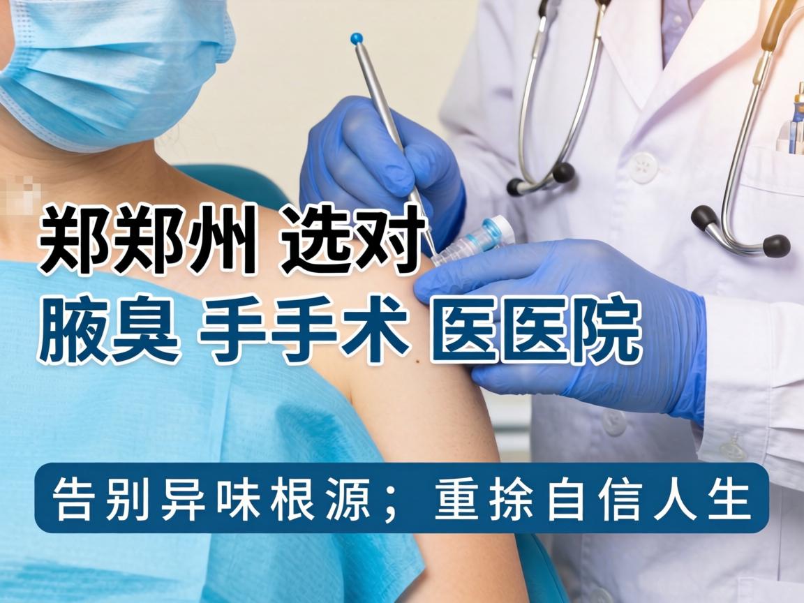 在郑州选对腋臭手术医院，告别异味根源，重拾自信人生