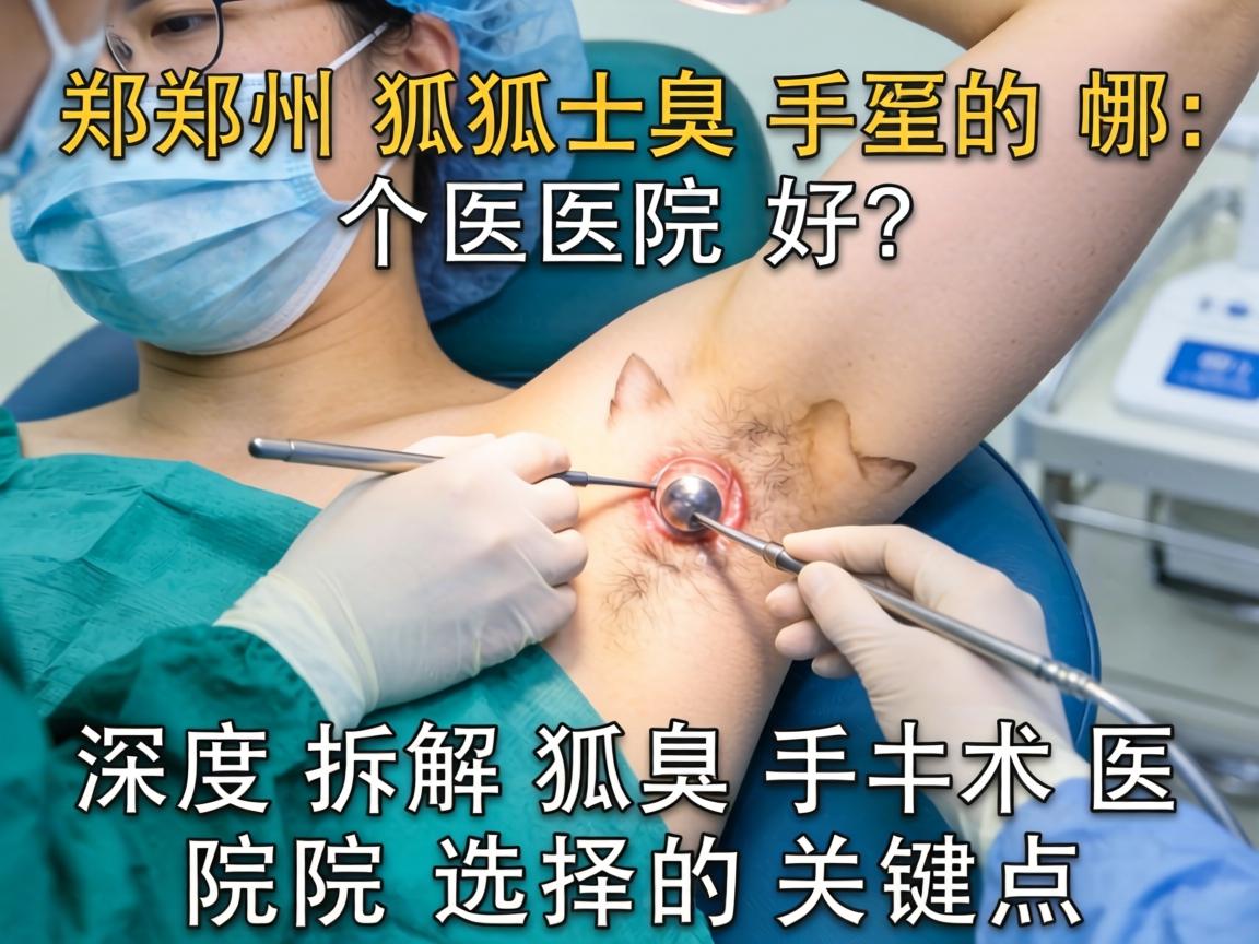 郑州狐臭手术哪个医院好？深度拆解狐臭手术医院选择的关键点
