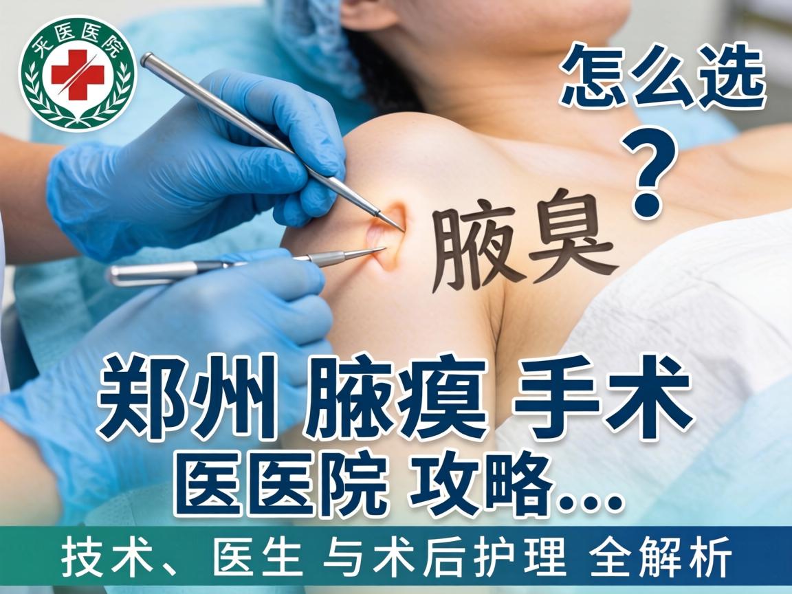 郑州腋臭手术医院怎么选？郑州腋臭手术医院攻略，技术、医生与术后护理全解析