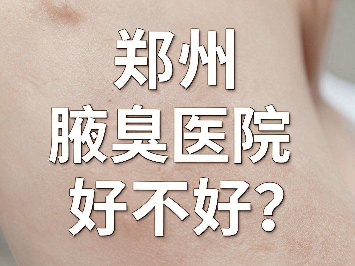 郑州附医腋臭医院好不好？专业解析腋臭医院好不好的关键标准