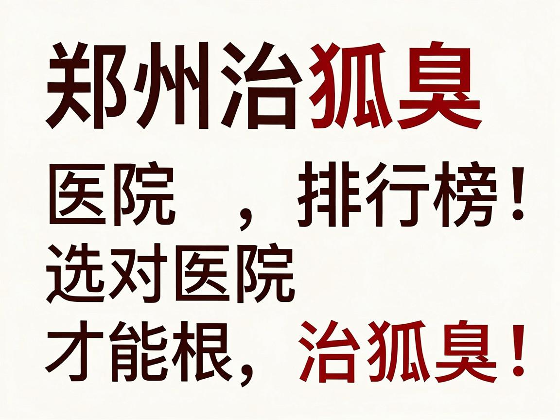 郑州治狐臭医院排行榜，选对医院才能根治狐臭，这份郑州治狐臭医院榜单别错过