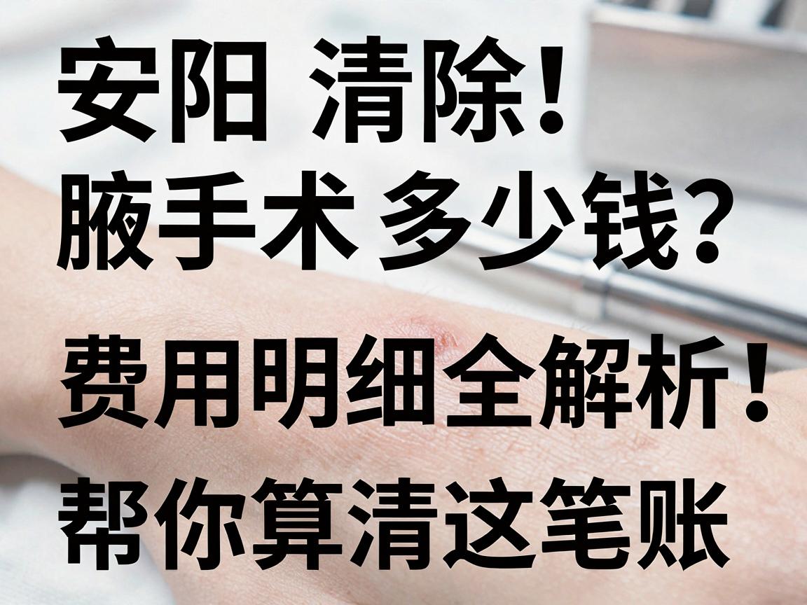 安阳清除腋臭手术多少钱？费用明细全解析，帮你算清这笔账