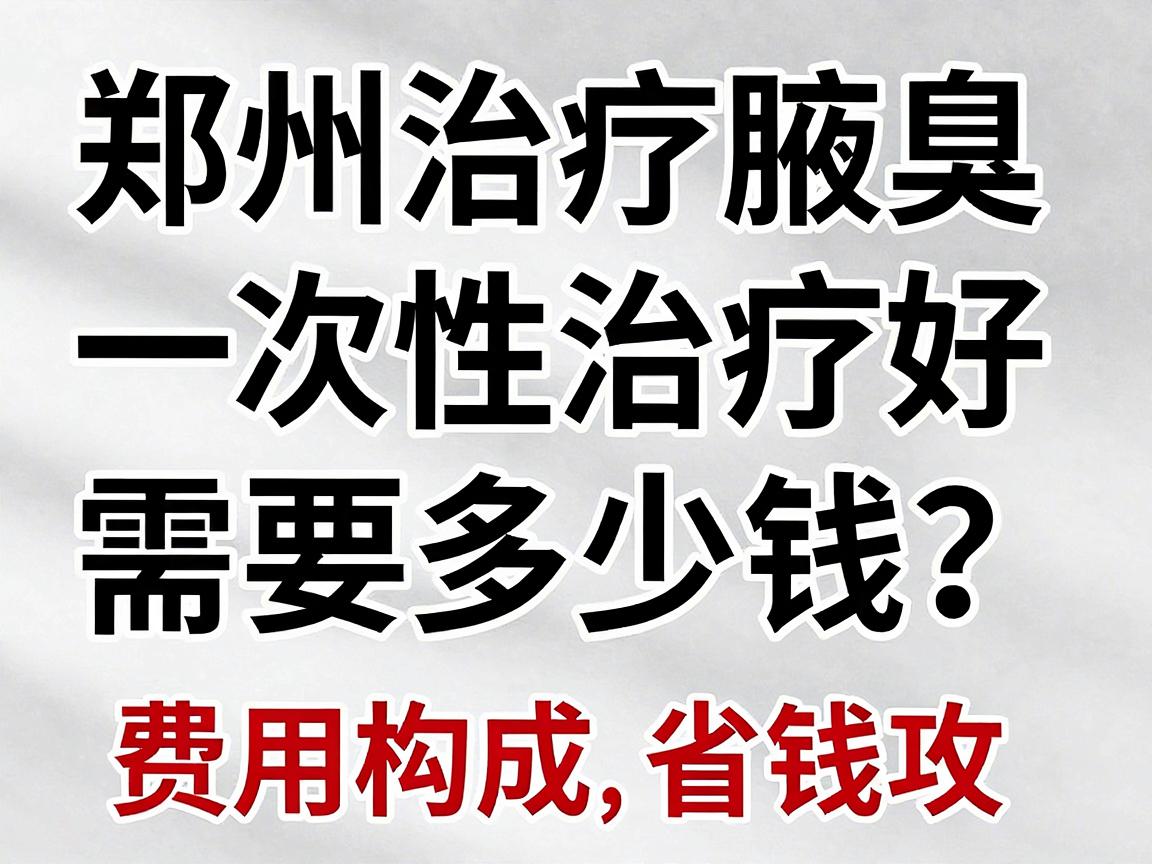 郑州治疗腋臭一次性治疗好需要多少钱？揭秘费用构成与省钱攻略