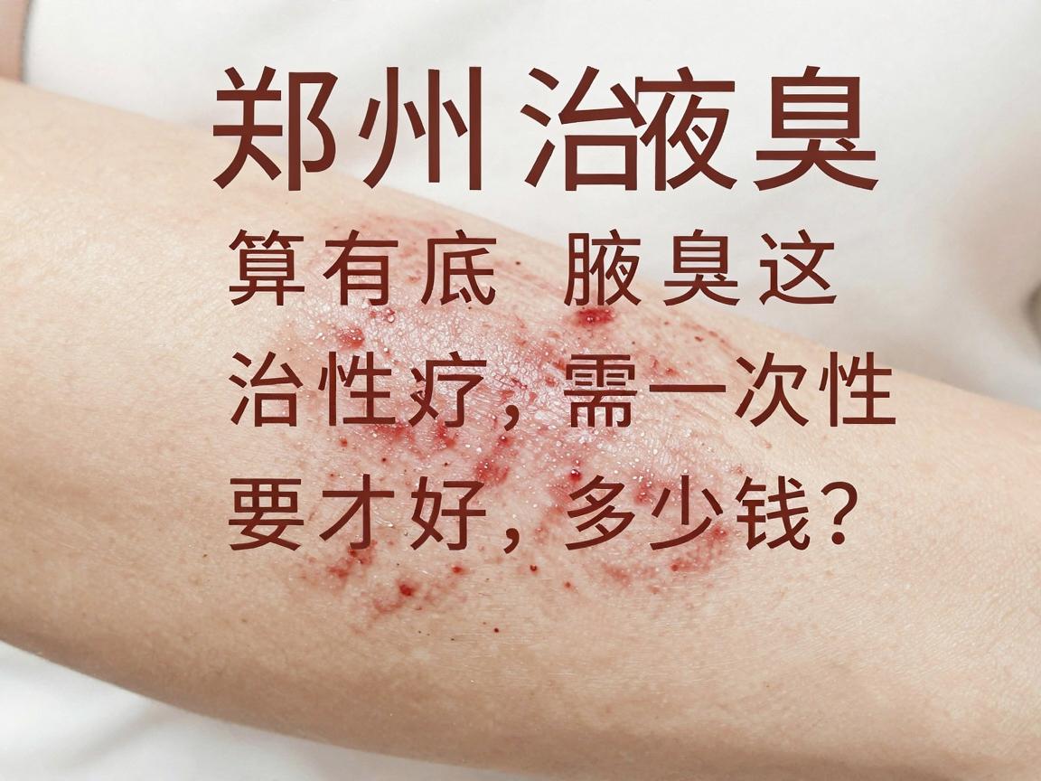 郑州治腋臭一次性治疗好需要多少钱？算清这笔腋臭账，心里才有底