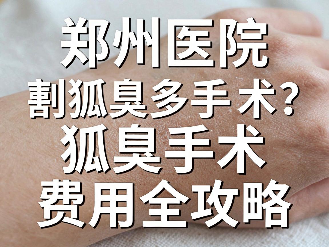 郑州医院割狐臭手术多少钱啊？2025年最新费用解析，狐臭手术费用全攻略