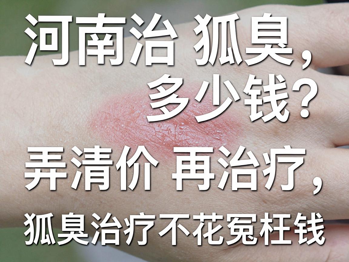 河南治狐臭多少钱？弄清价格再治疗，狐臭治疗不花冤枉钱