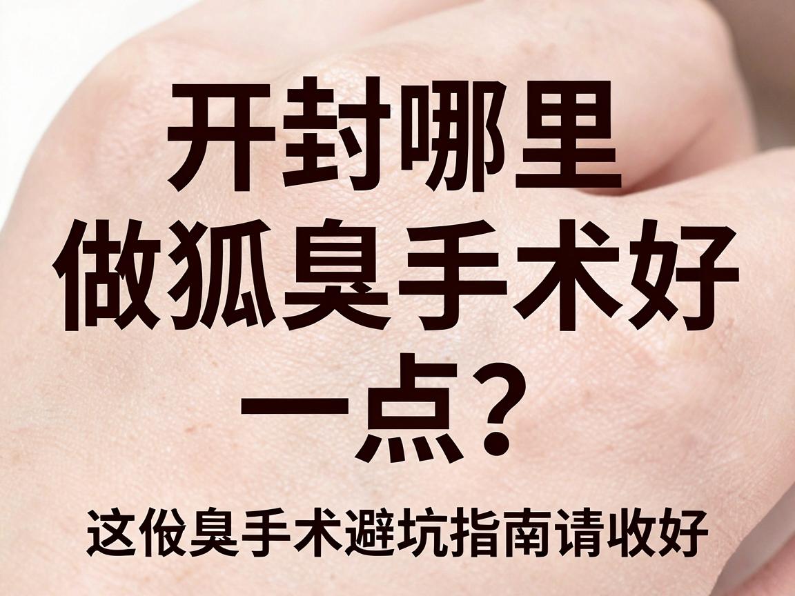 开封哪里做狐臭手术好一点？这份腋臭手术避坑指南请收好