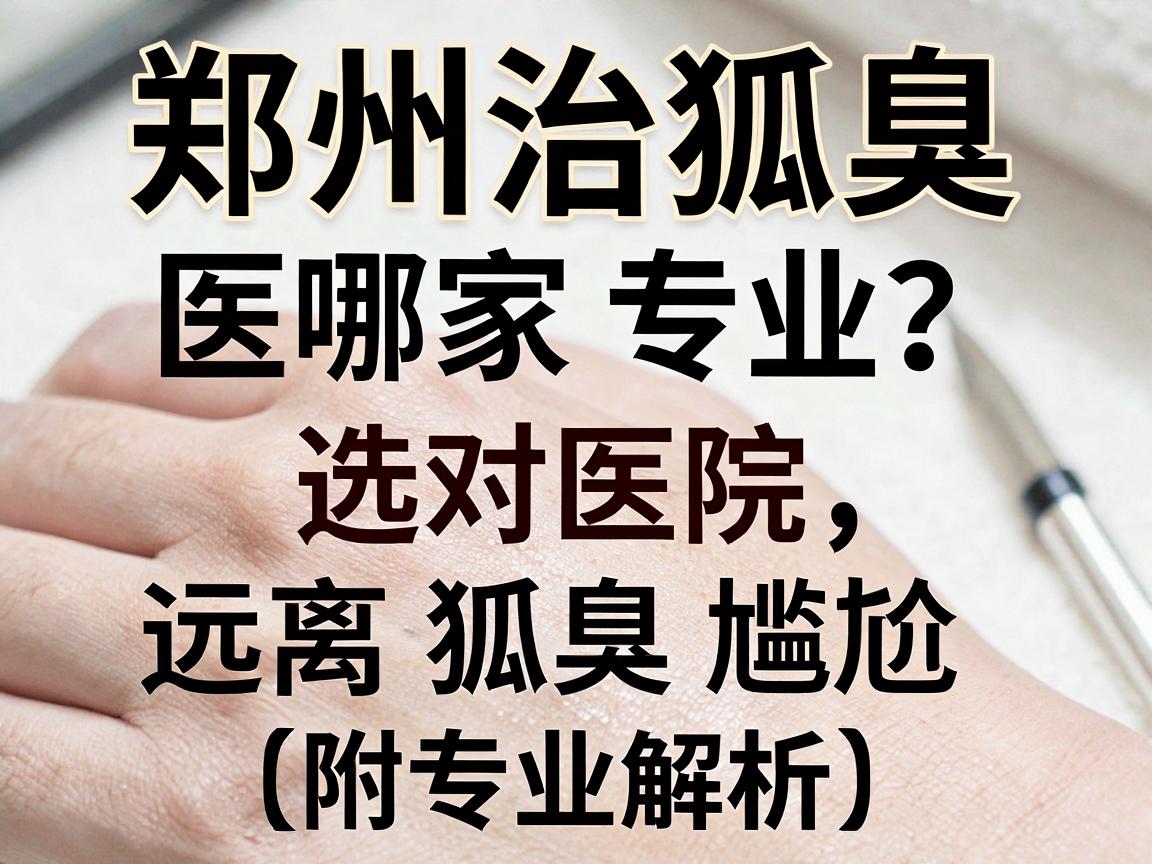 郑州治狐臭医院哪家专业？选对医院，远离狐臭尴尬（附专业解析）