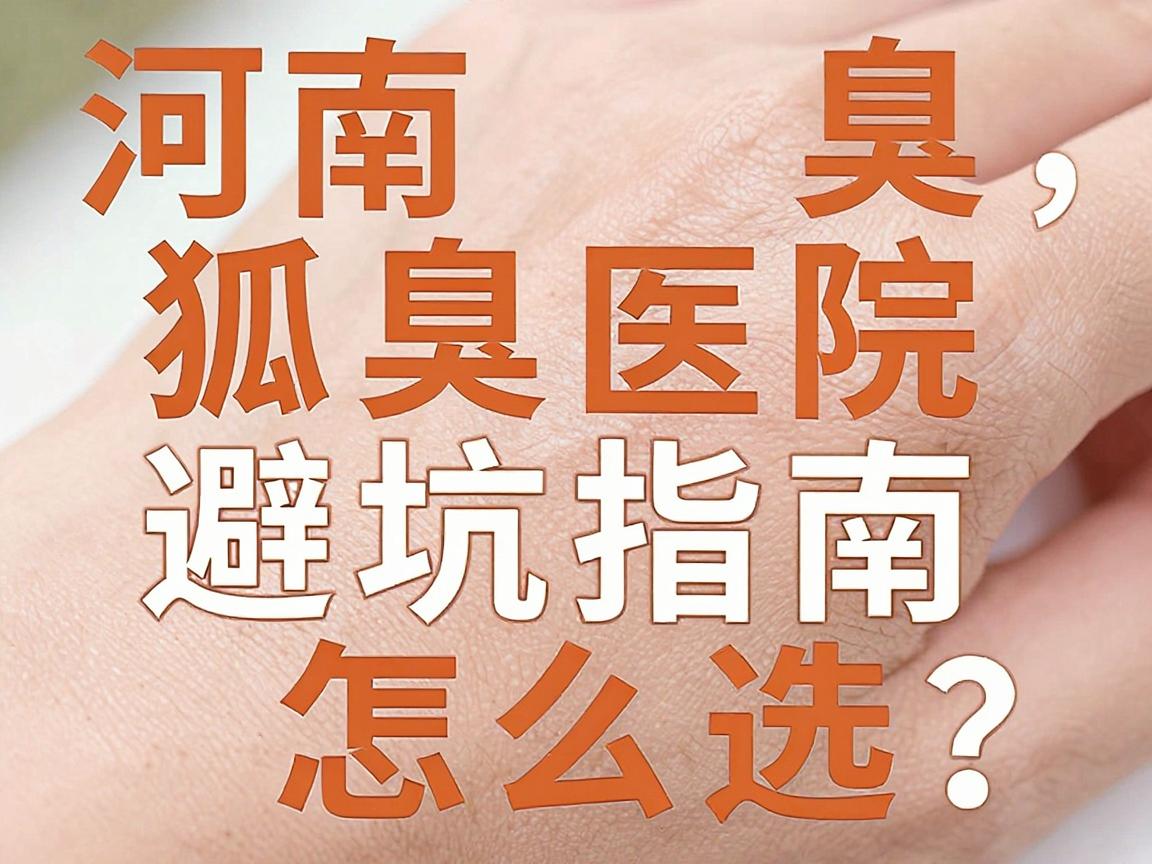 河南狐臭医院怎么选？这份狐臭医院避坑指南，助你摆脱狐臭困扰