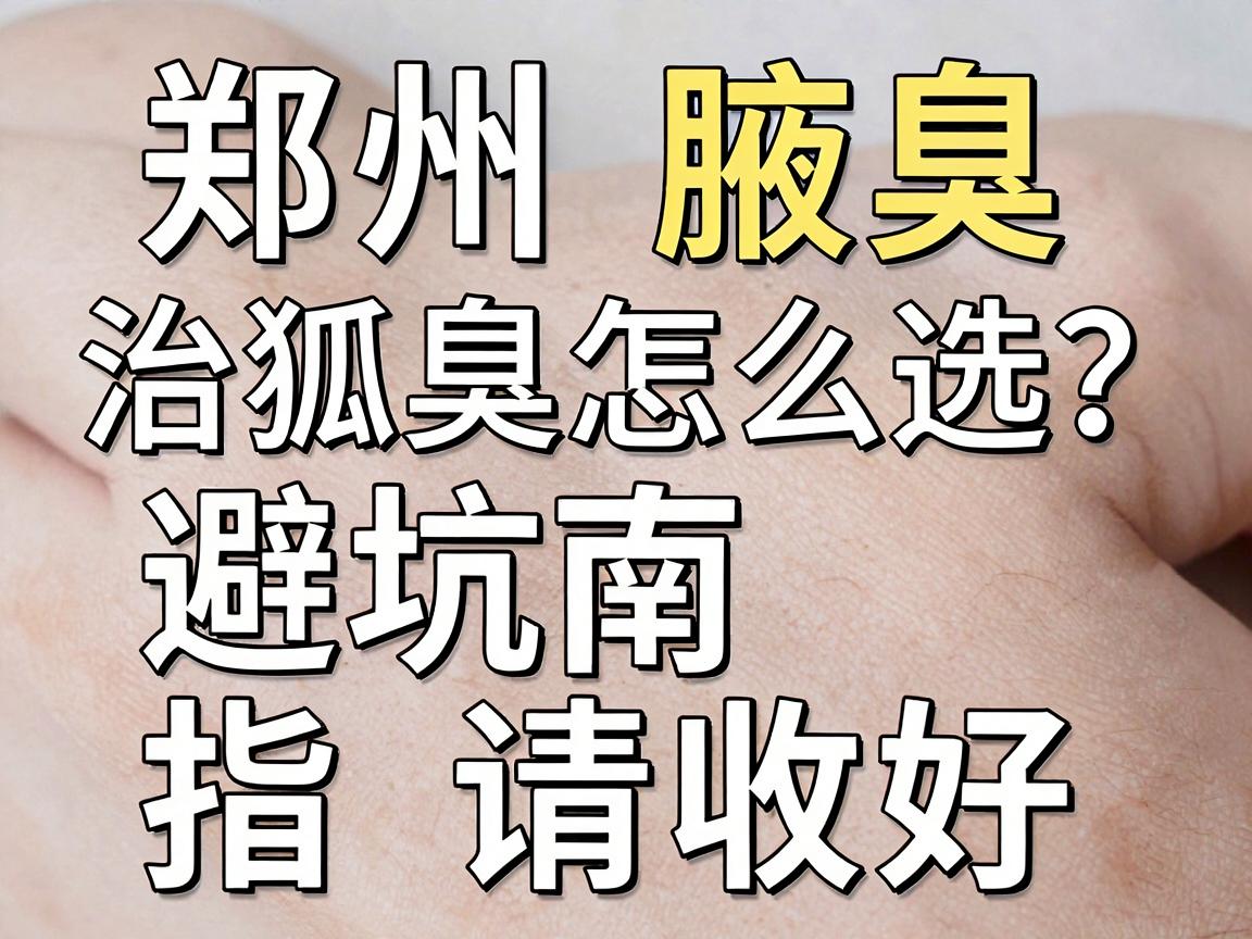郑州治狐臭医院怎么选？这份郑州腋臭医院避坑指南请收好