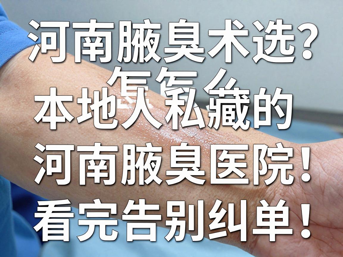 河南腋臭手术医院怎么选？本地人私藏的河南腋臭医院清单，看完告别纠结