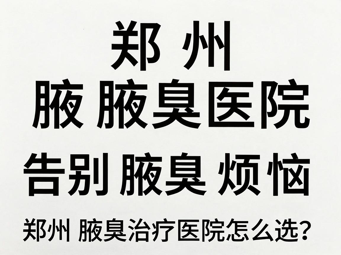 郑州腋臭医院排名，告别腋臭烦恼，郑州腋臭治疗医院怎么选？