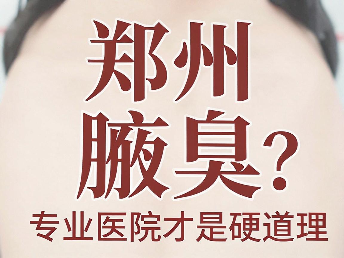 郑州腋臭医院怎么选？治疗腋臭，专业医院才是硬道理