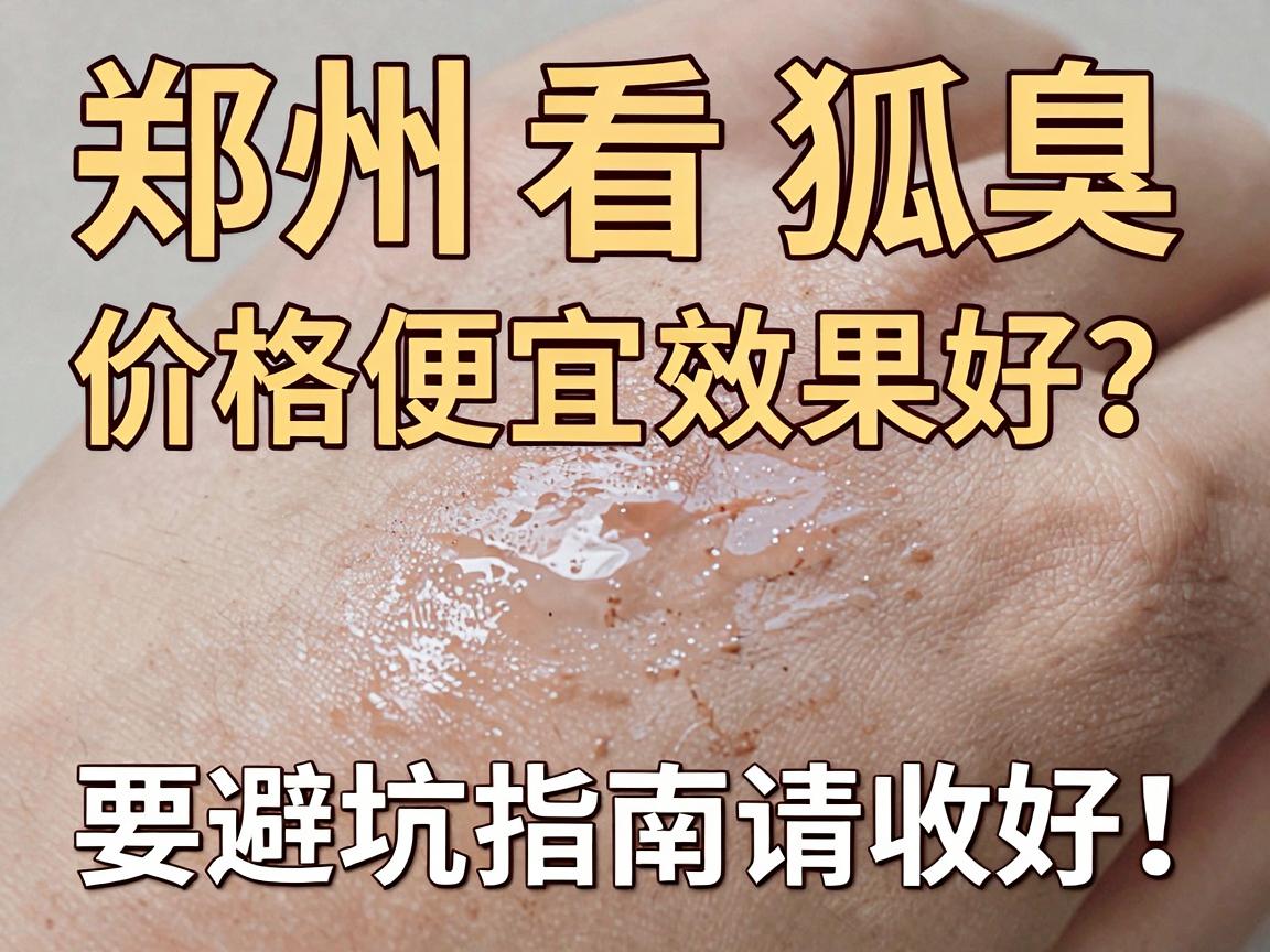 郑州看狐臭，价格便宜效果好？这份避坑指南请收好！