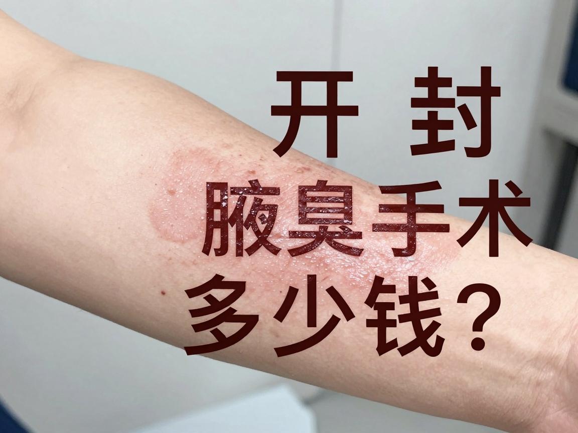开封腋臭手术多少钱？全面解析腋臭手术费用，让你明明白白做手术