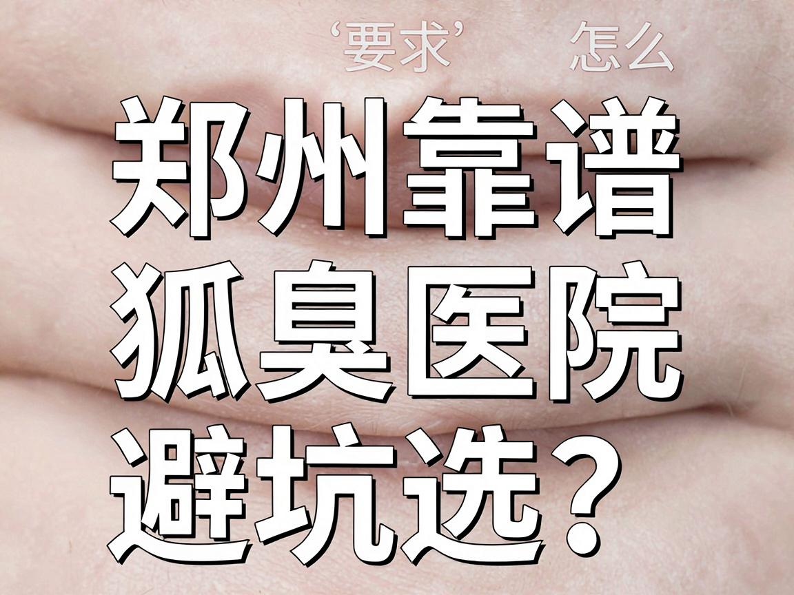 郑州狐臭医院怎么选？郑州靠谱狐臭医院避坑指南