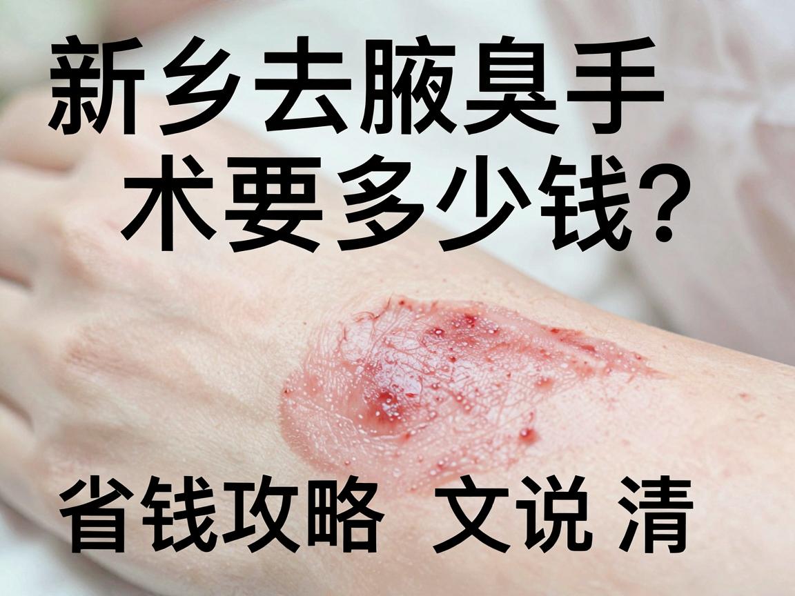 新乡去腋臭手术要多少钱？手术费用明细与省钱攻略一文说清