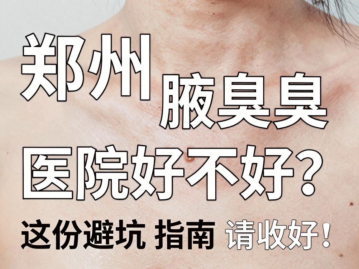 郑州腋臭医院怎么选？郑州腋臭医院好不好？这份避坑指南请收好