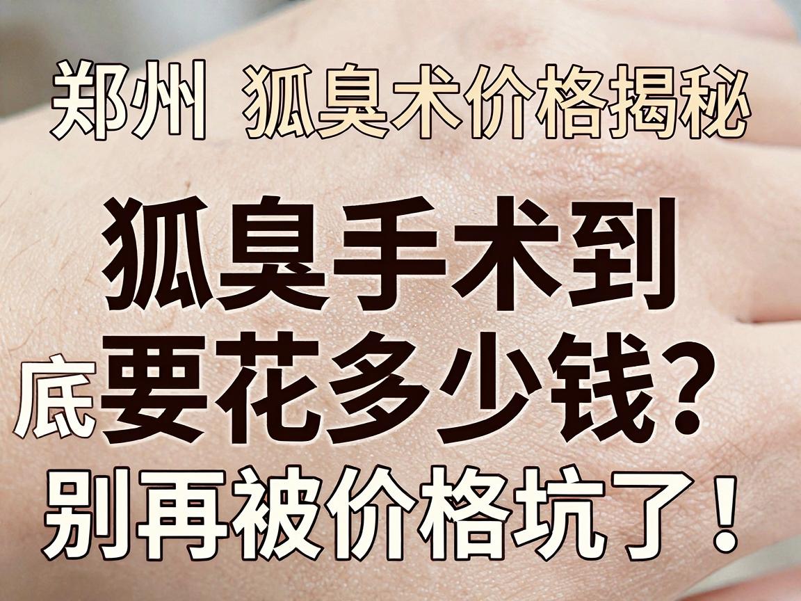 郑州狐臭手术价格揭秘，狐臭手术到底要花多少钱？别再被价格坑了！