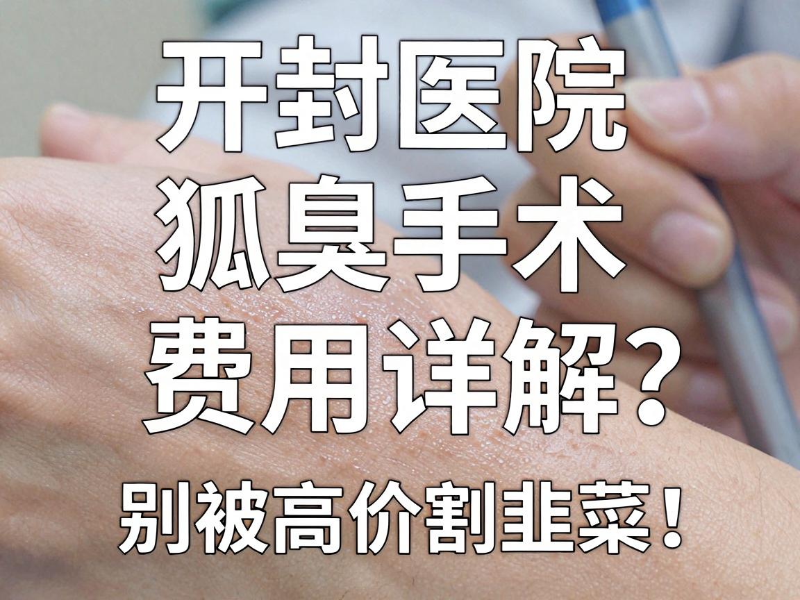 开封医院狐臭手术多少钱？狐臭手术费用详解，别被高价割韭菜！