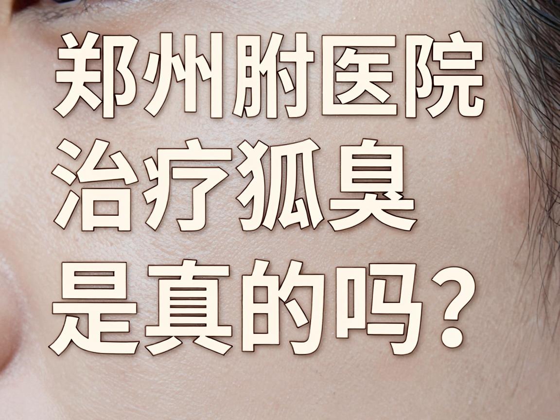 郑州附医医院治疗狐臭是真的吗？揭秘腋臭治疗真相，带你告别狐臭困扰
